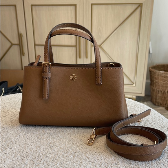 Tory Burch Handbags - NWOT Tory Burch Brown Leather Mini Satchel with Detachable Strap